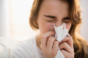 sneeze in tissue